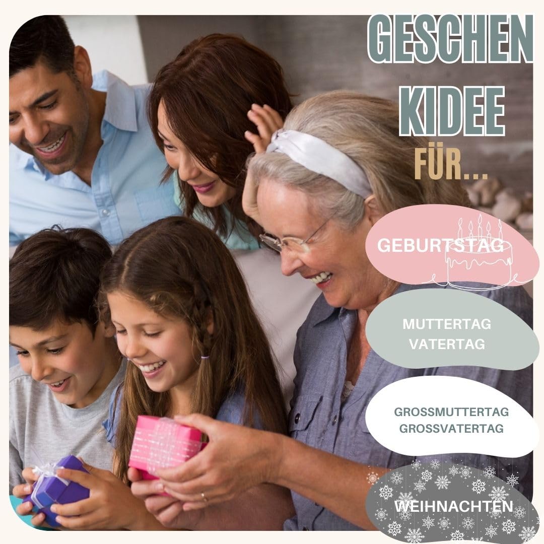 Komplettes Strickset für Anfänger mit Stricknadeln - Strickschal aus Wolle - Geschenkidee (Grau)