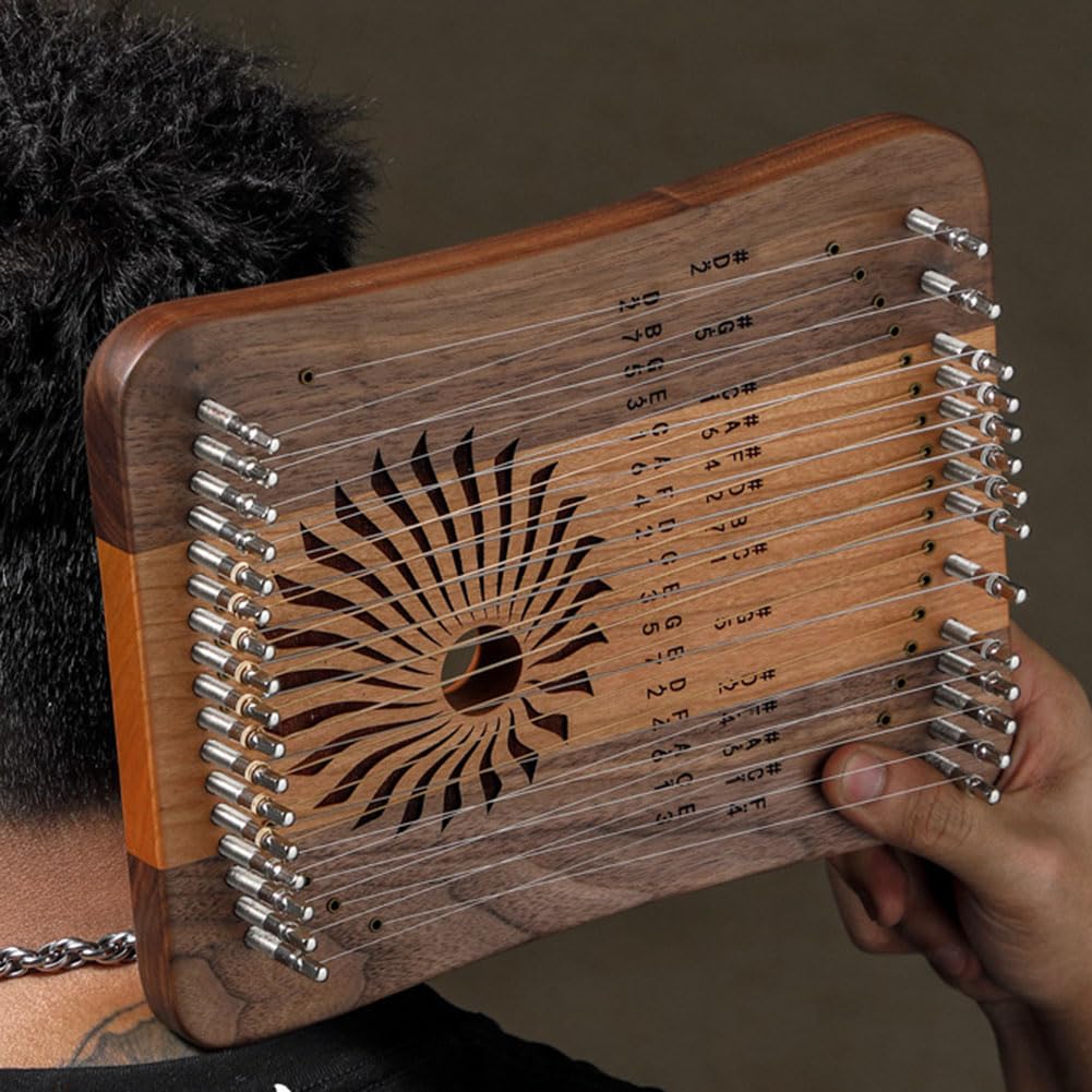 Lyre Harp 31Saiten-Fingerspiel-Harfe mit Stimmschlüssel, Extraktsaiten, Pickbag