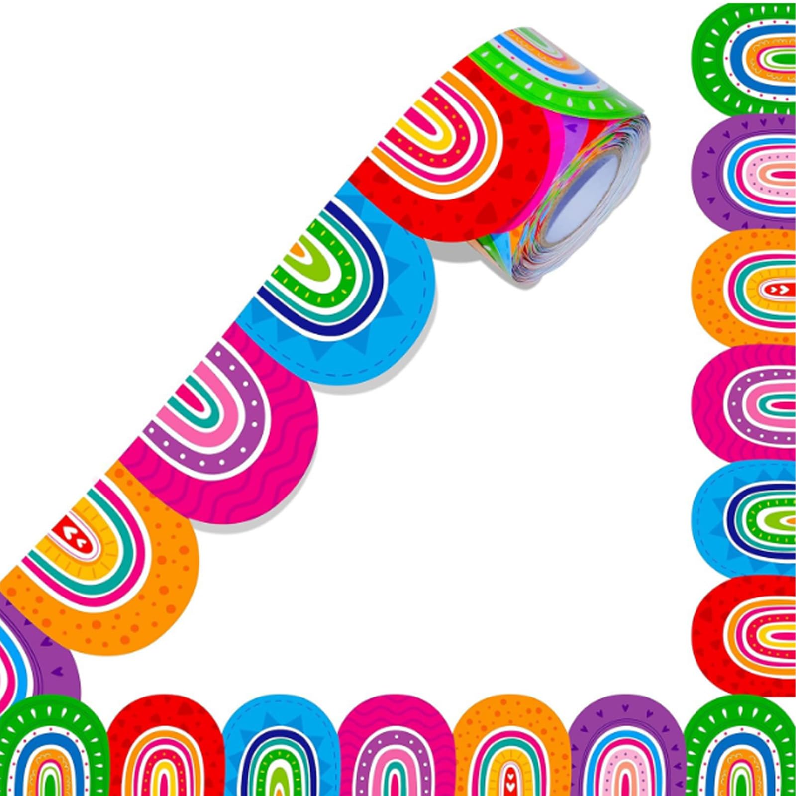 10m Colorful Classroom Borders Back-to-School Bulletin Board Trim Decorations Lovely Bulletin Board Borders Lovely Border Trim
