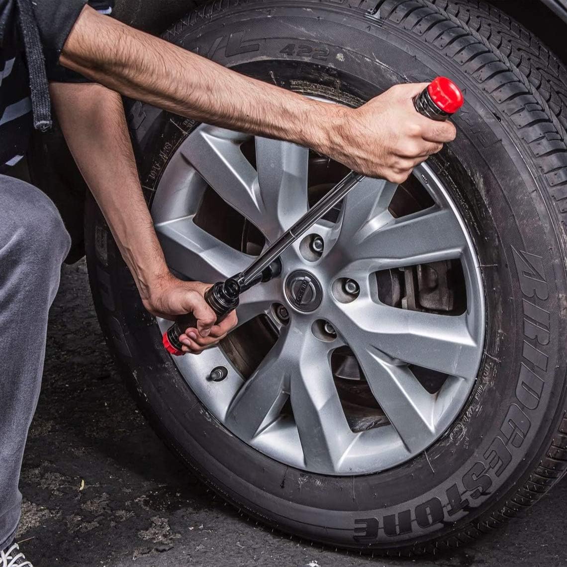 Powerbuilt Billy Club Universal Lug Wrench, Change Vehicle Tires Fast, Break Loose Lug Nuts, Emergency Car Roadside Services - 642250 Large