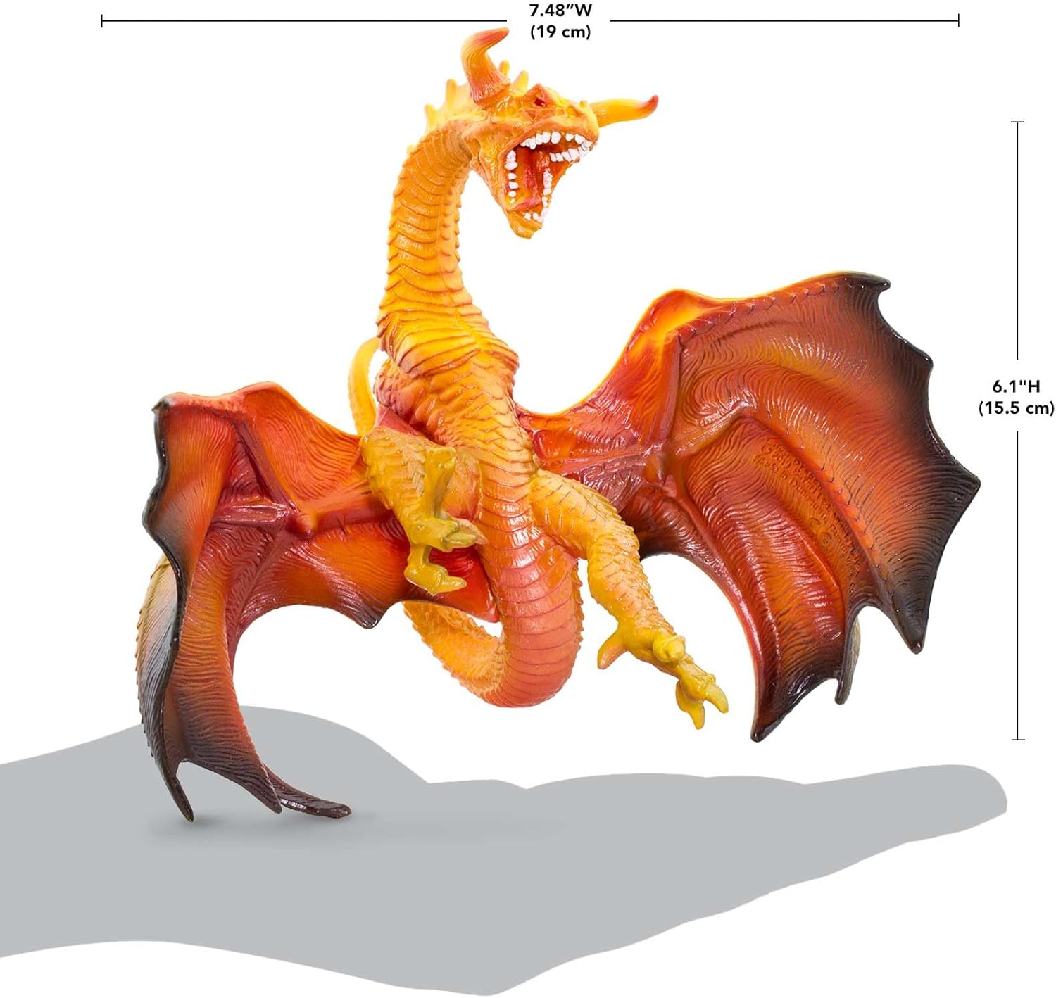 Safari Ltd. Lava Dragon Figurine - Detailed 7.5" Plastic Model Figure - Fun Fantasy Play Toy for Boys, Girls & Kids Ages 4+ - Image 3
