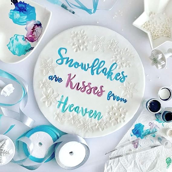 Sweet Stamp by AmyCakes Plastic Stylish Uppercase and Lowercase Letters for Embossing Cakes