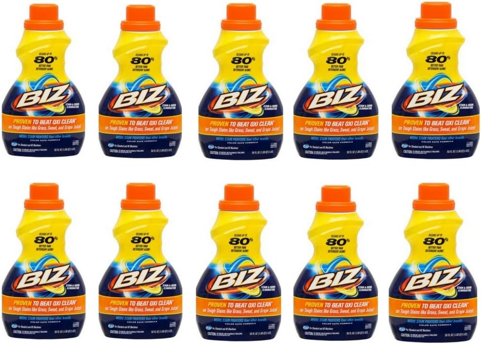 Biz Stain and Odor Eliminator 50 Ounce (10 pack) Health