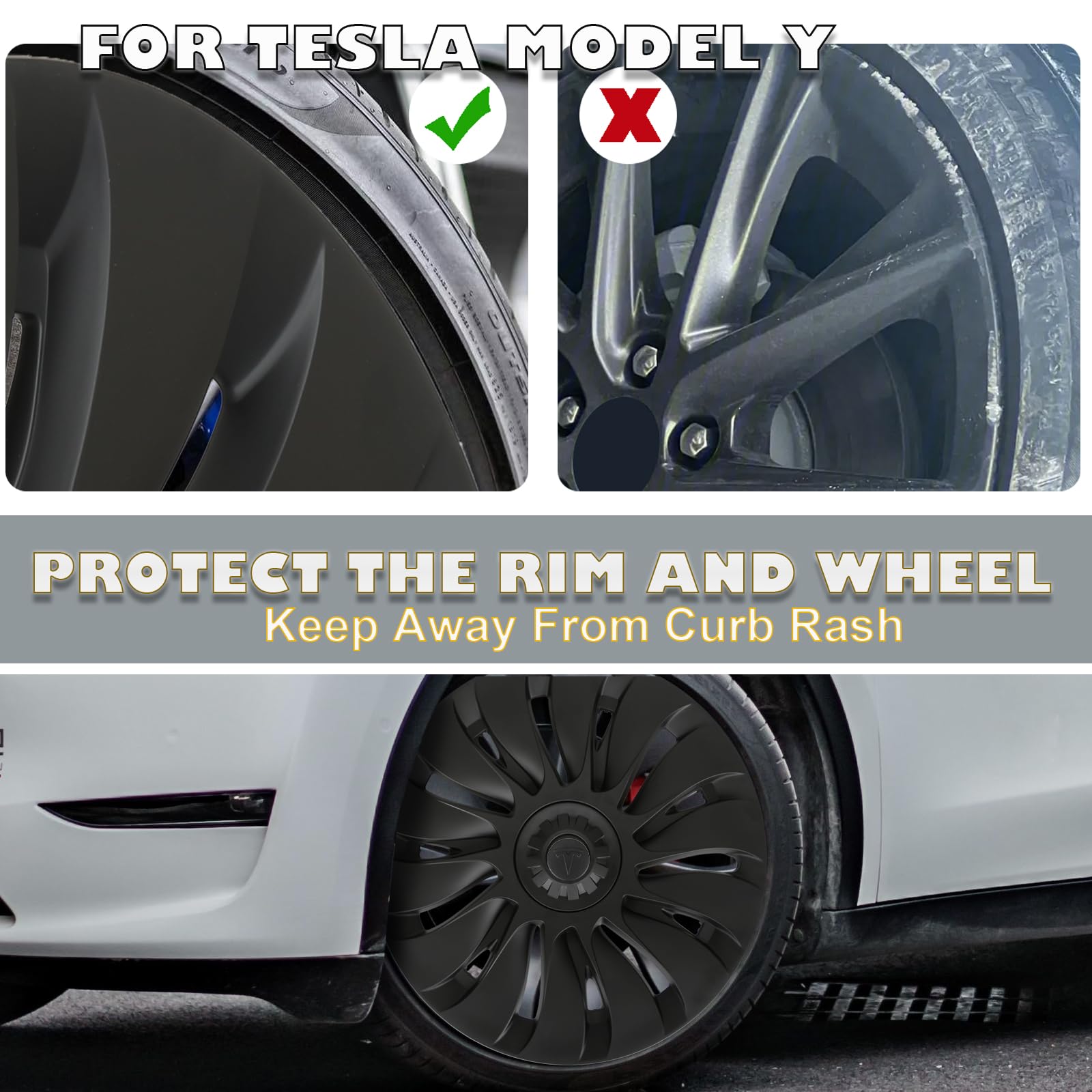 Amazon.com: Wheel Covers for Tesla Model Y Accessories 2024 19