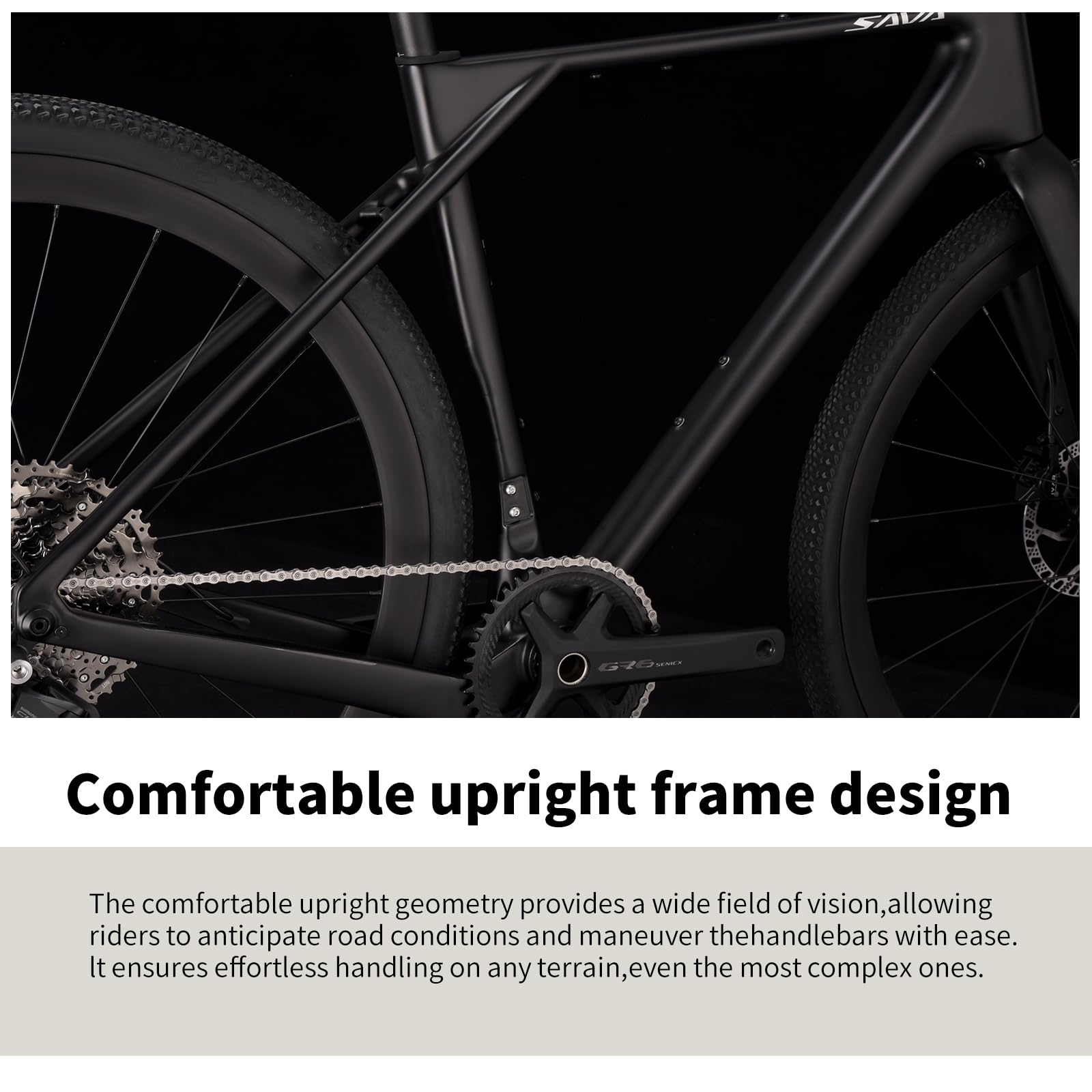 SAVADECK Carbon Gravel Bike - T800 Carbon Frame & Fork | Shimano U6000 11-Speed Groupset | Hydraulic Disc Brakes | 700C×40mm All-Terrain Tires | Men & Women Road/Off-Road Bicycle (Gray, 49cm)