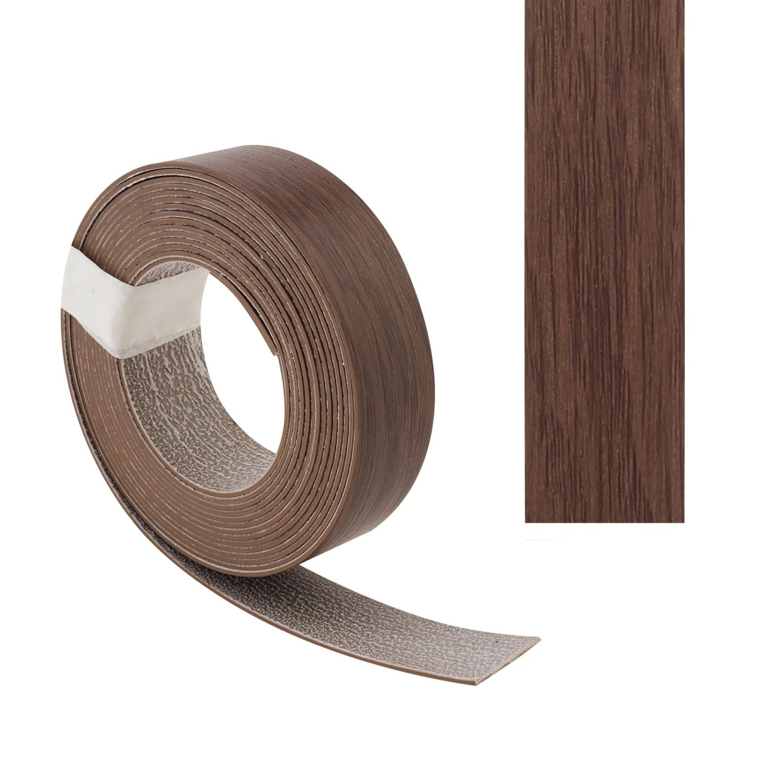 Bordatura in legno, Bordatura adesiva a caldo con venatura del legno in PVC