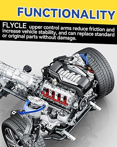 Miniatura 7 de Brazos de control superiores delanteros para Silverado Sierra 2500HD 3500HD 3500HD 2000-2010, elevación de 2-4 pulgadas, 2 piezas de brazo de