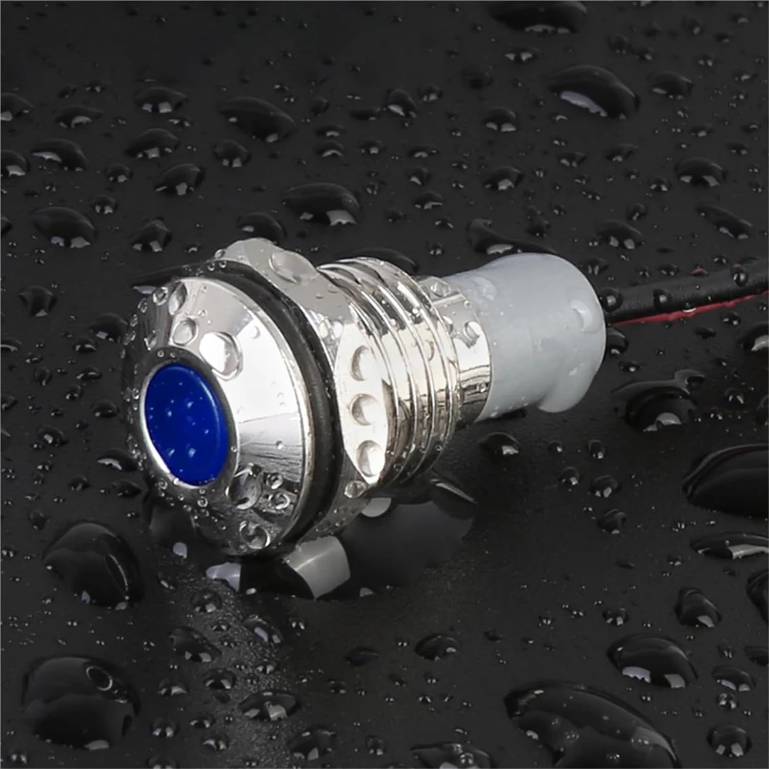 10PCS 14MM Ball/Flat Surface LED Metal Indicator Light AC/DC 3~220V IP65 Waterproof Industrial Signal Pilot Lamp(Flat Blue Light,110V)
