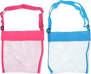 Alipis 2pcs Beach Mesh Bag Travel Beach Toys Cute Beach Bag Mesh Bags for Toys Shell Collector Bag Shell Toy Storage Bag Mesh Candy Bags Beach Toys Bags Mesh Beach Bags Mesh Toys Bags