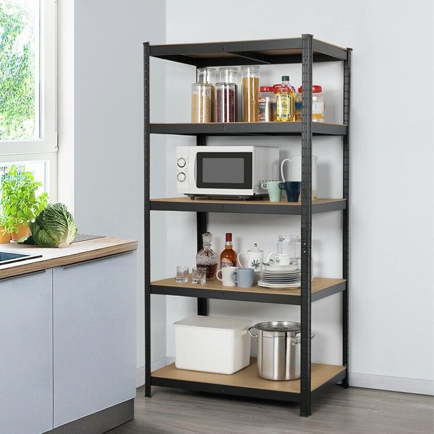 Yunlai 5 Tier Shelving for Garages and Sheds with MDF