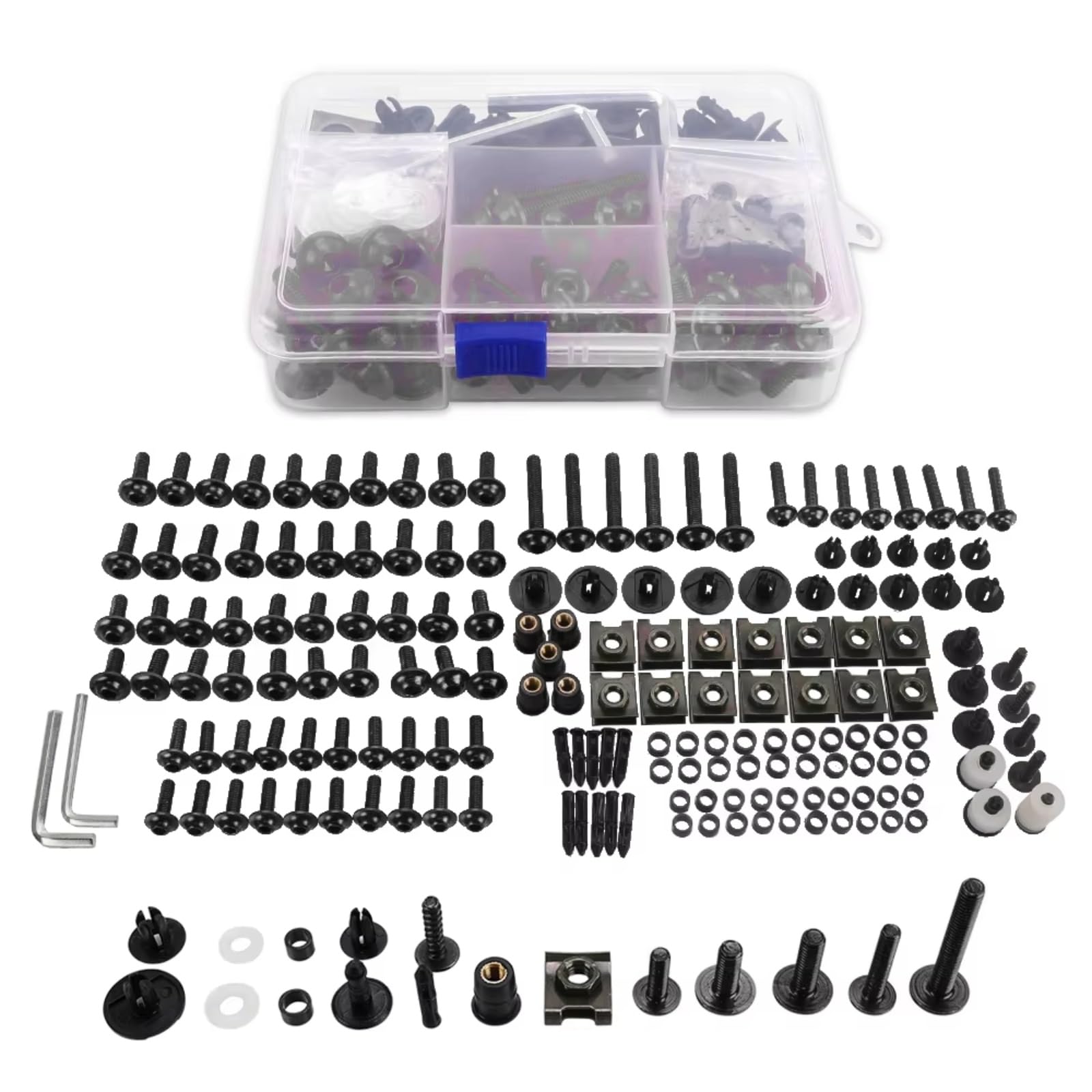 Compatibile Con Yamaha Per R15 Per R25 Per MT-07 Per MT-09 Per MT-10 Per FZ6 Moto 210 Pezzi Carenatura Completa Per Kit Di Bulloni Viti Per Carrozzeria Set Viti Moto