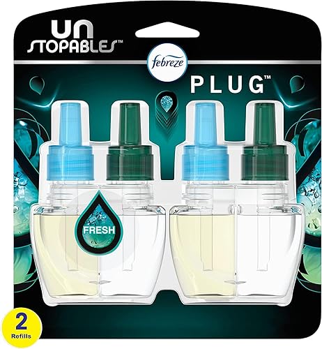 Miniatura 9 de Febreze Ambientadores enchufables frescos imparables eliminadores de olores para olores fuertes repuesto de aceite perfumado 3 unidades