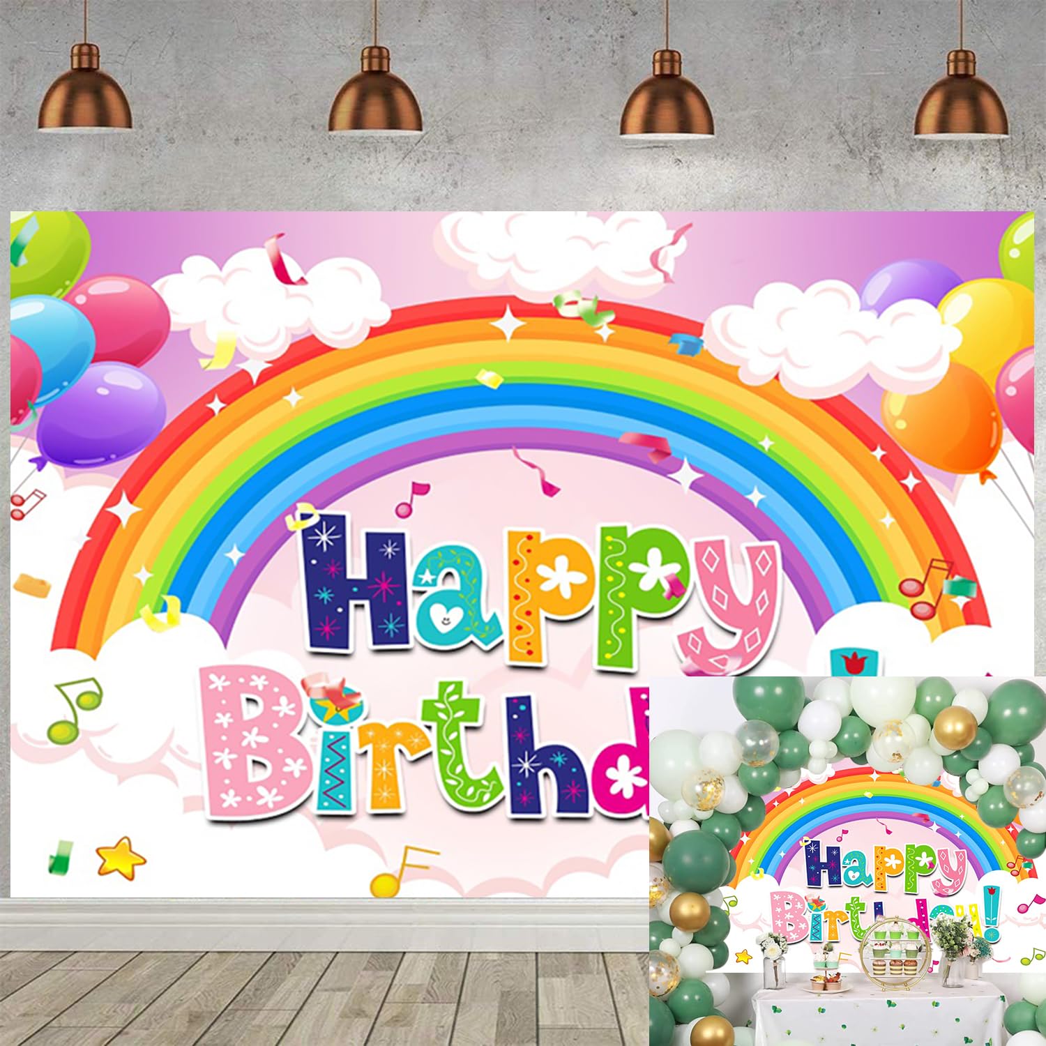 3 x 2,4 m arcobaleno sfondo di compleanno per ragazze arcobaleno festa fotografia sfondo bambini festa di compleanno banner torta decorazioni tavolo forniture foto puntelli