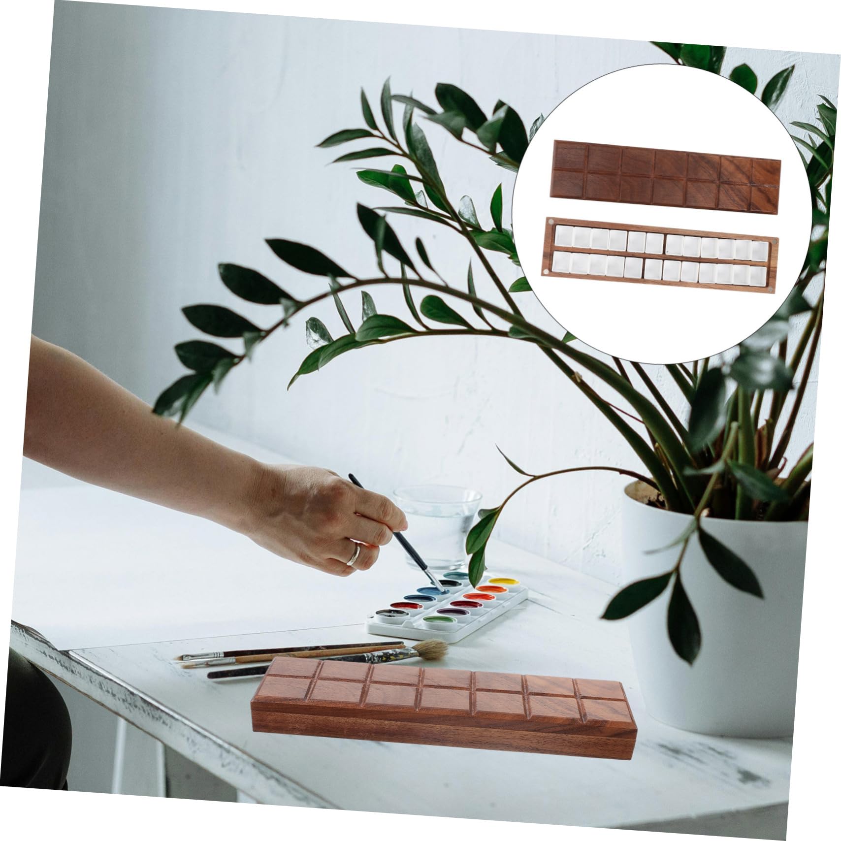 4pièces Boîte De Mélange De Pigments Aquarelle Couleurs Pratique Et Légère Idéale pour Artistes Et Art