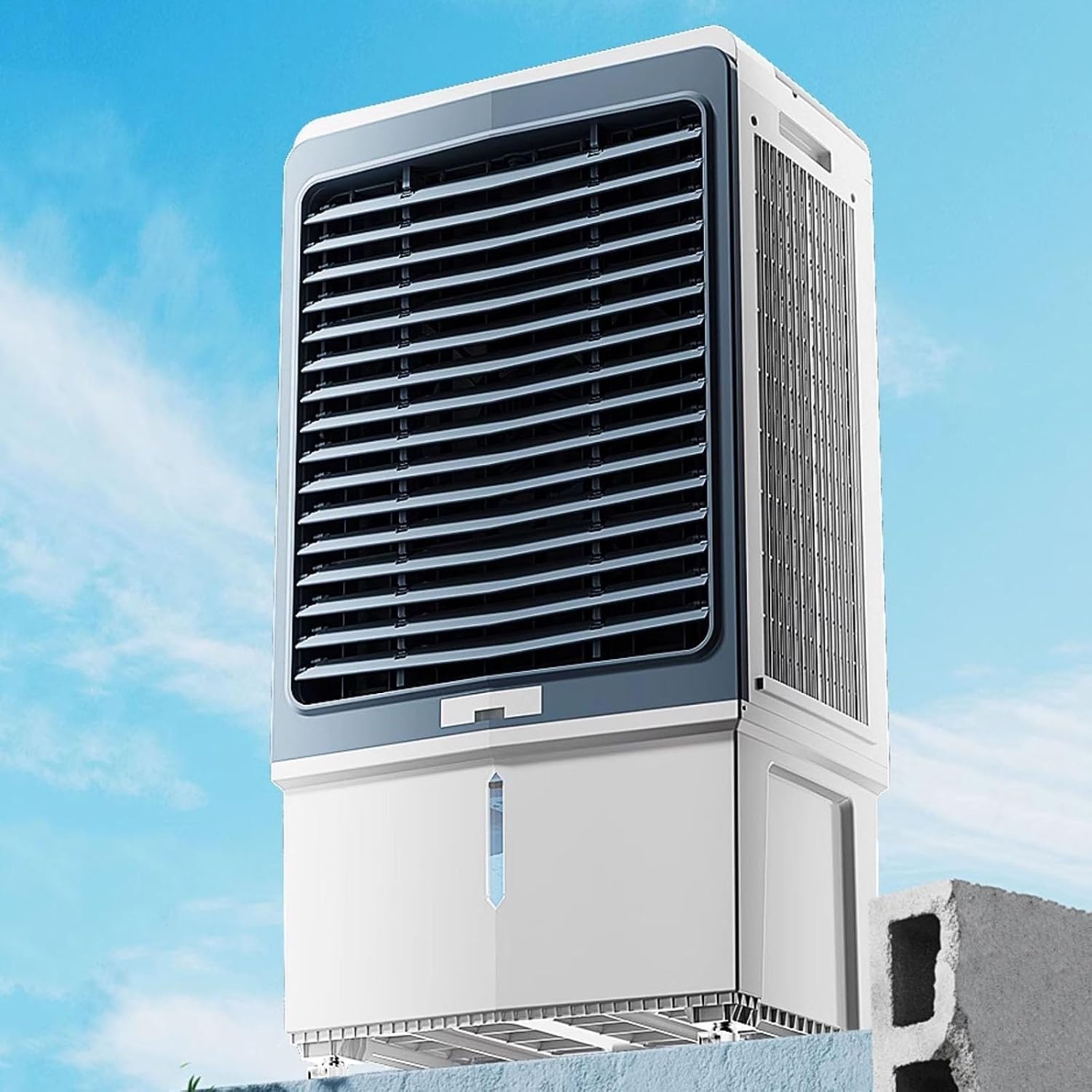 ZHENCHAO Evaporative Air Cooler, 3 Speeds, Portable Swamp Cooler for Outdoor, Commercial Factory, 30L/7.9GAL
