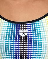 Vista 3 de Arena Traje de baño Performance Circle Stripe Lace Back para mujer