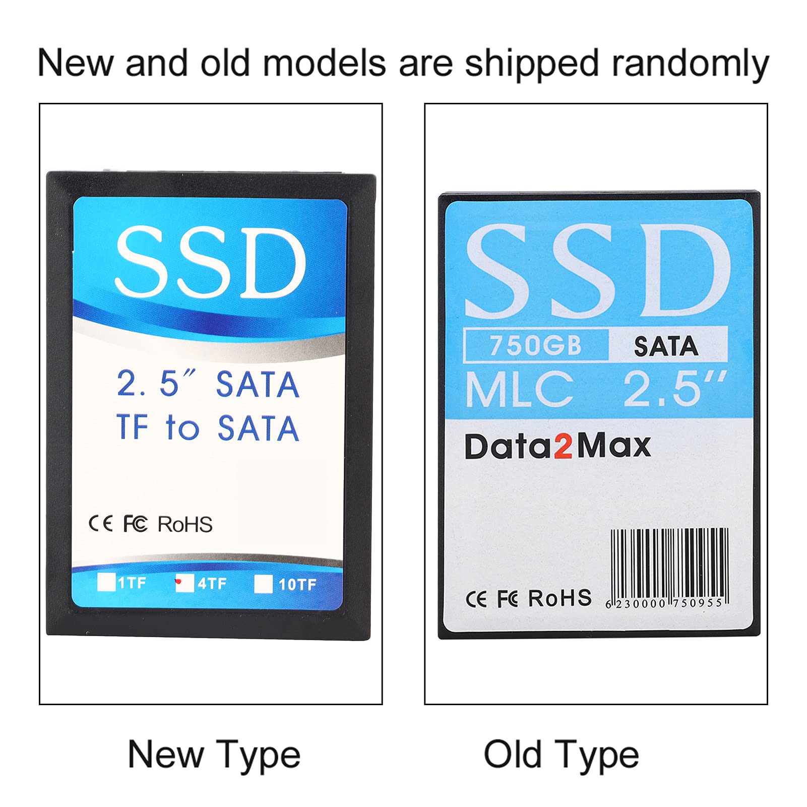 Adattatore da scheda di memoria piccola 4x a SATA, convertitore SSD SATA per scheda di memoria, trasforma una SD in un disco rigido SATA fino a 128 GB per PC industriali embedded e