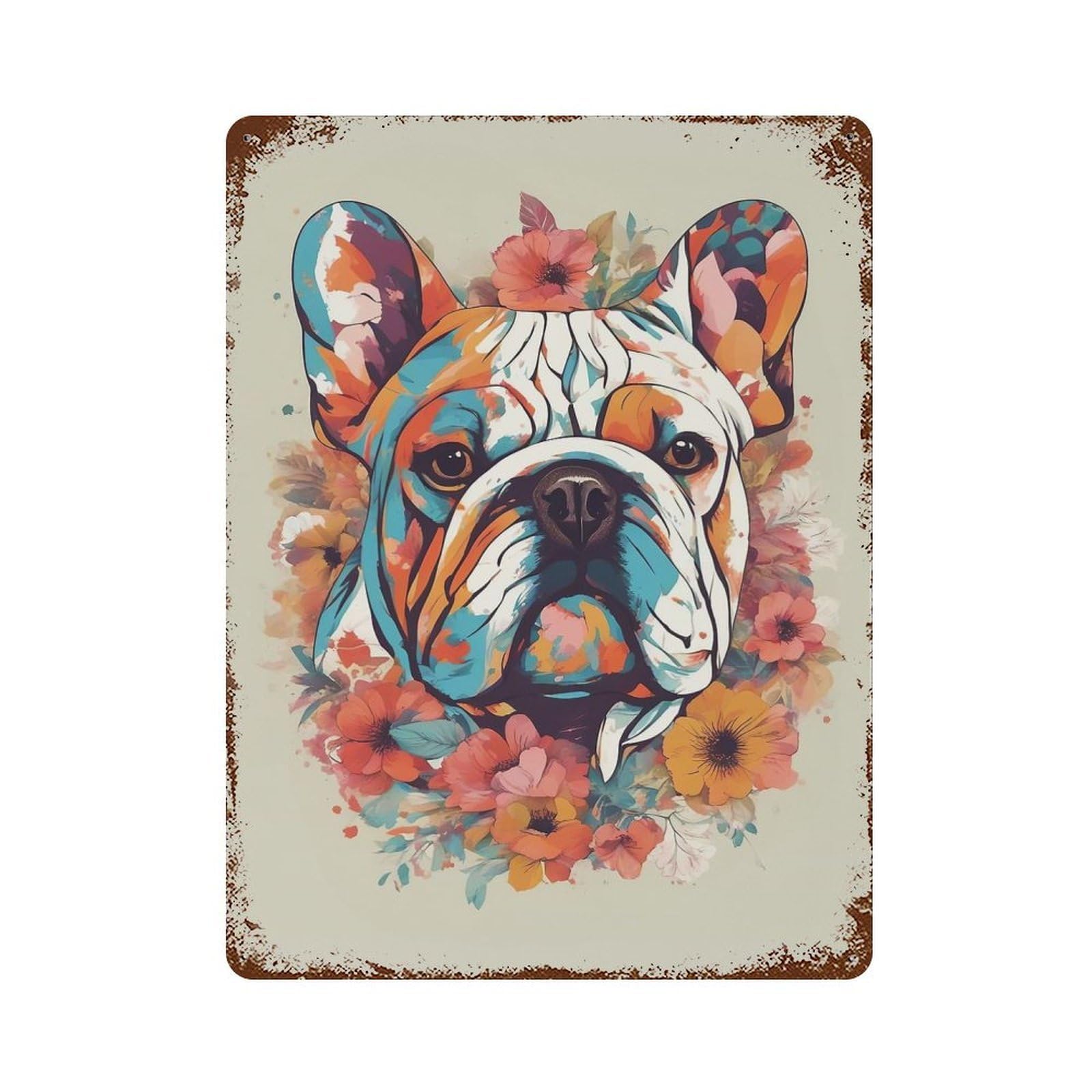 Decorative Tin Sign Dog0015 15.7"x11.8", Vintage Wall Decor for Pub, Kitchen And Man Cave Decor