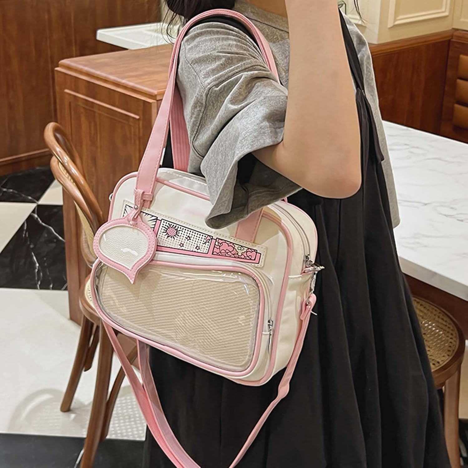 Kawaii Manga itabag Y2k Handbag Shoulder Badge Display Crossbody Bag for Participating in Comic Con