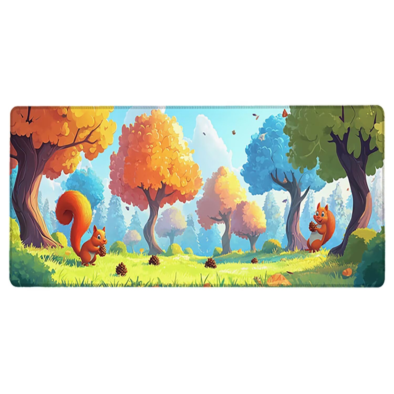 Podkładka pod mysz do gier XXL - 1400x600x3mm - zwierzęta duża antypoślizgowa podkładka na klawiaturę biurową z przeszytymi krawędziami, krajobrazowa duża podkładka pod mysz do gier do biura i domu