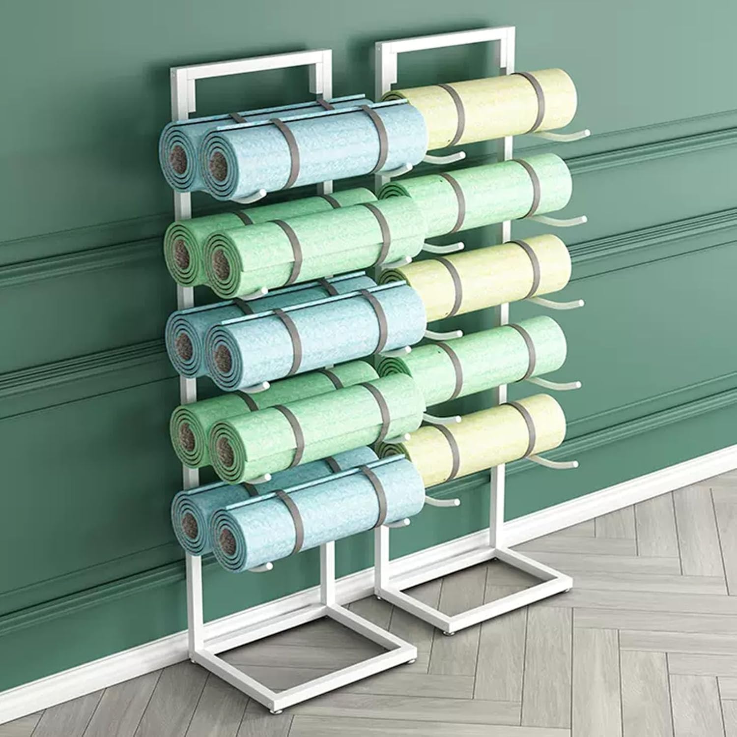 Yogamatten Ständer - Bodenstehendes Regal Für Matten & Fitnessgeräte