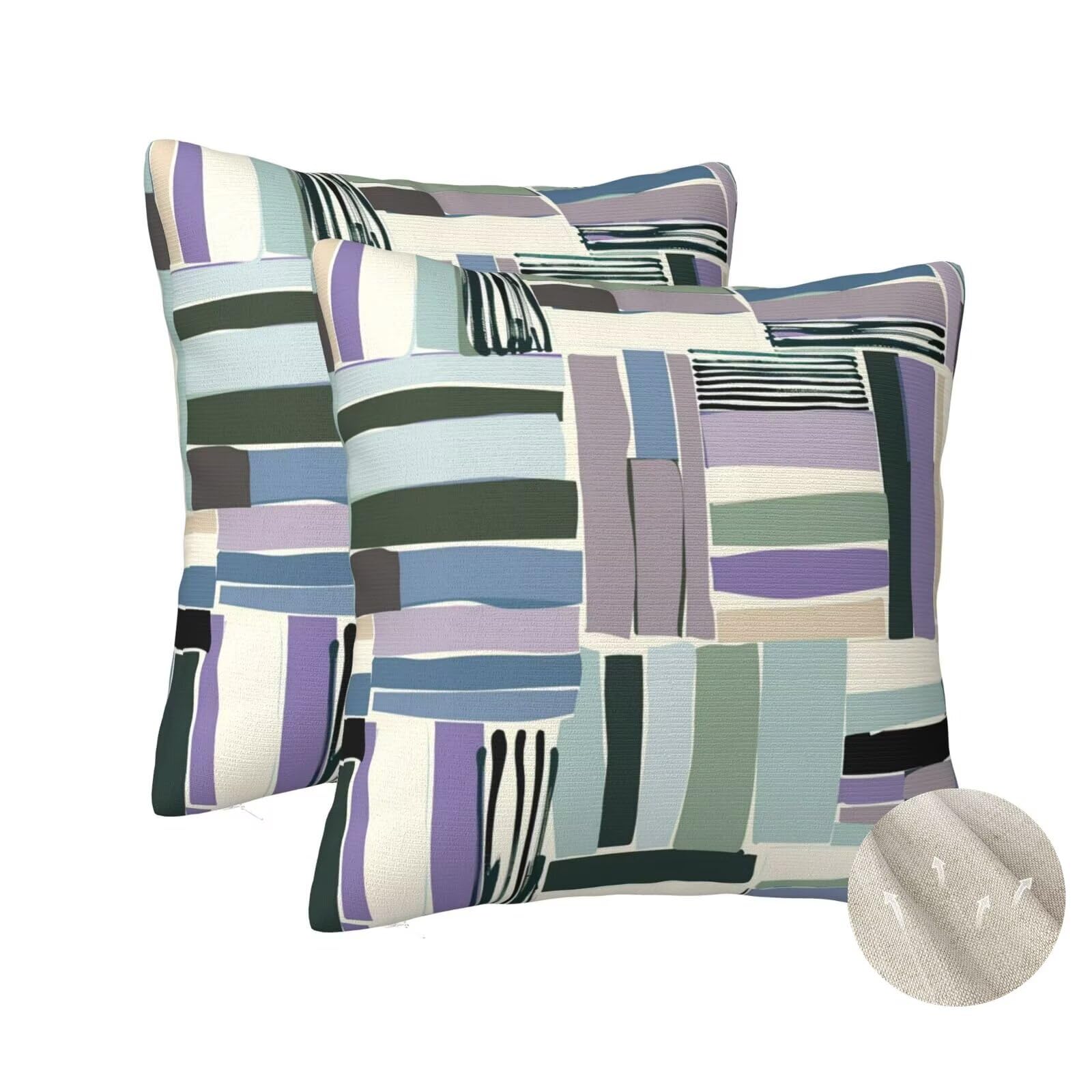 Housse coussin 60x60 cm géométrique canapé salon