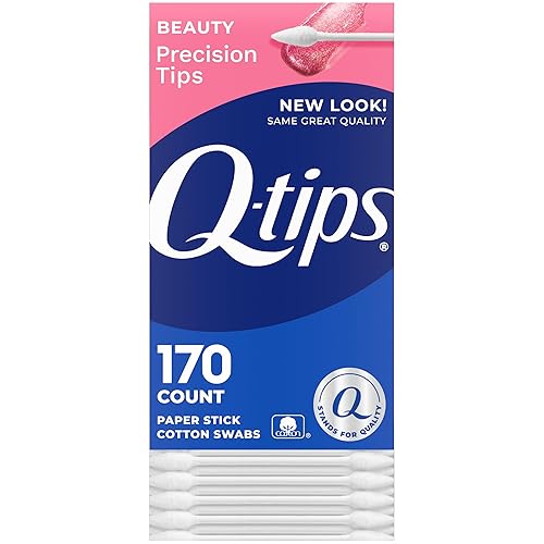 Q-Tips Hisopos de algodón, punta de precisión, 170 unidades