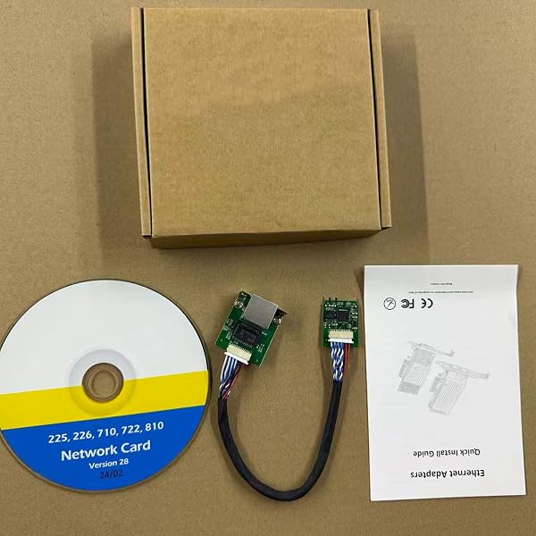 M.2 A+E Key to 2.5G Ethernet Adapter - NIC with Intel I226V, 100/1000/2500 Mbps RJ45 Stable Connection Cable Length 20cm, Compatible with OpenWRT | Windows | Linux | Server | PC | SBC (A+E with Screw) - 2