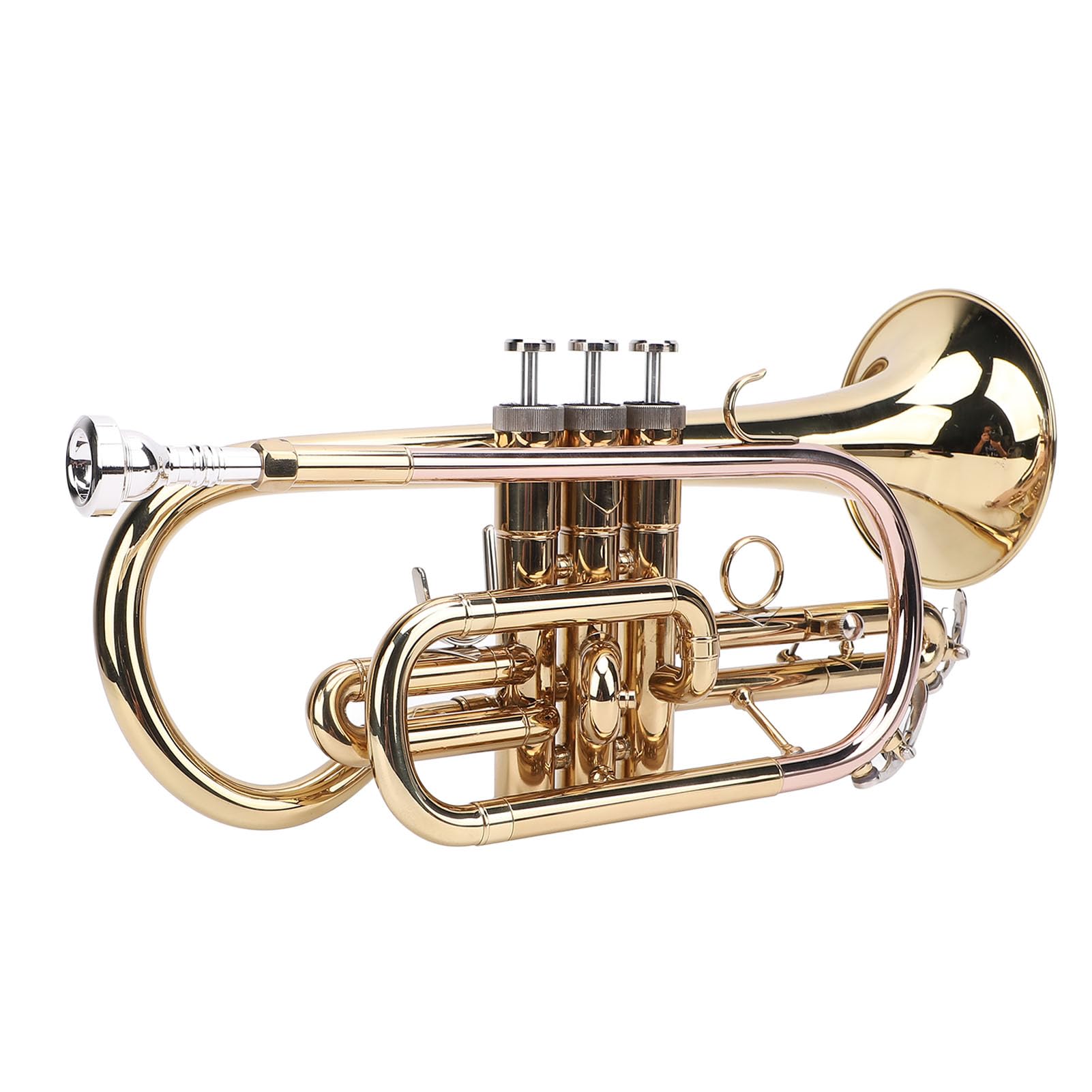 Sxhlseller Präzises B-Trompeten-Set mit Gold-Finish für Profis, Heller und Klarer Klang für Liebhaber von Orchesterinstrumenten