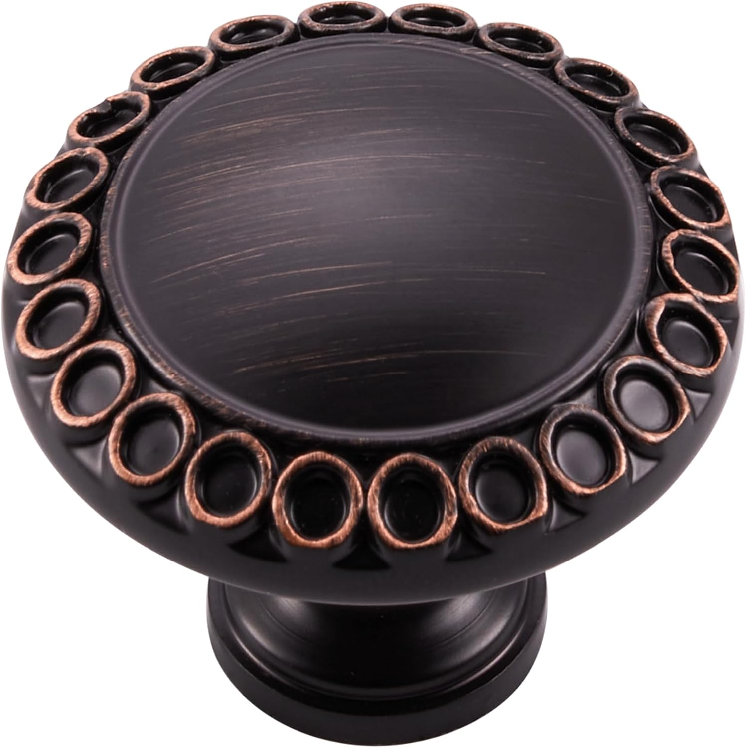 YCSJ Round Hardware Knobs 10 Pack / 1.26 Inch, Oil Rubbed