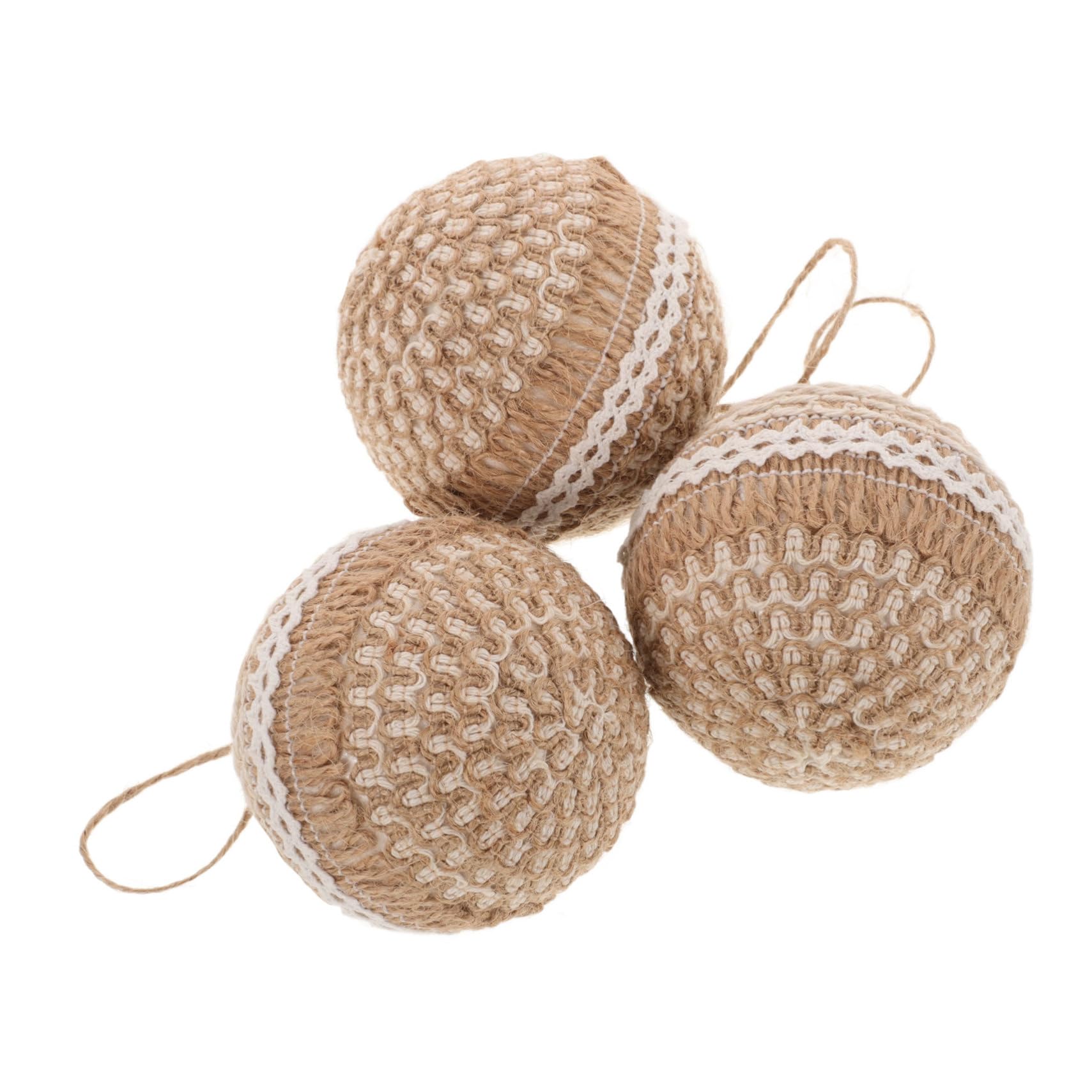 Holibanna Bolas De Navidad De Cuerda Adornos Colgantes para De Navidad De Decoración Festiva para Mesa Y Chimenea 3 Piezas X 4