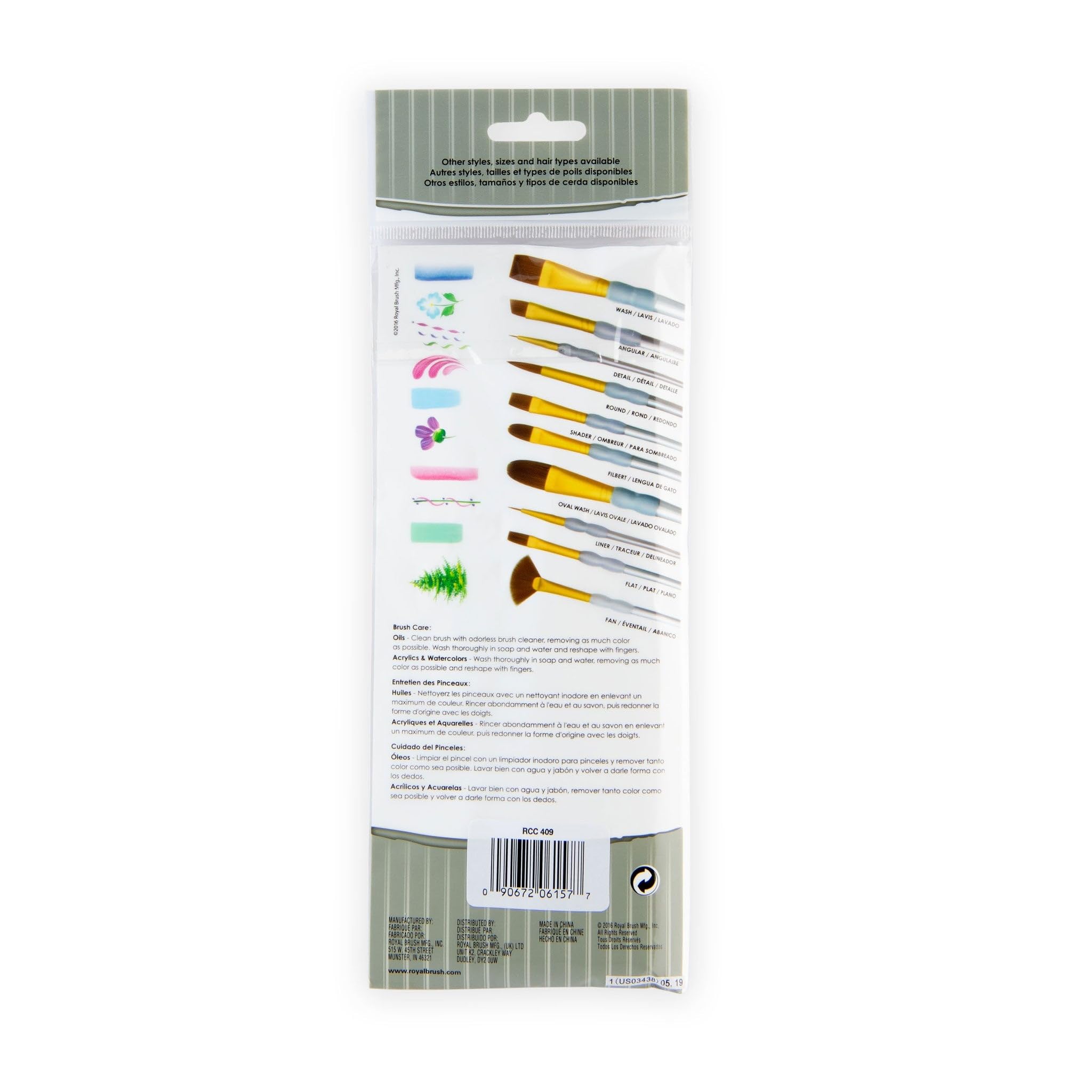 Royal & Langnickel Crafter's Choice Set de pinceaux variété ovales 7 pièces