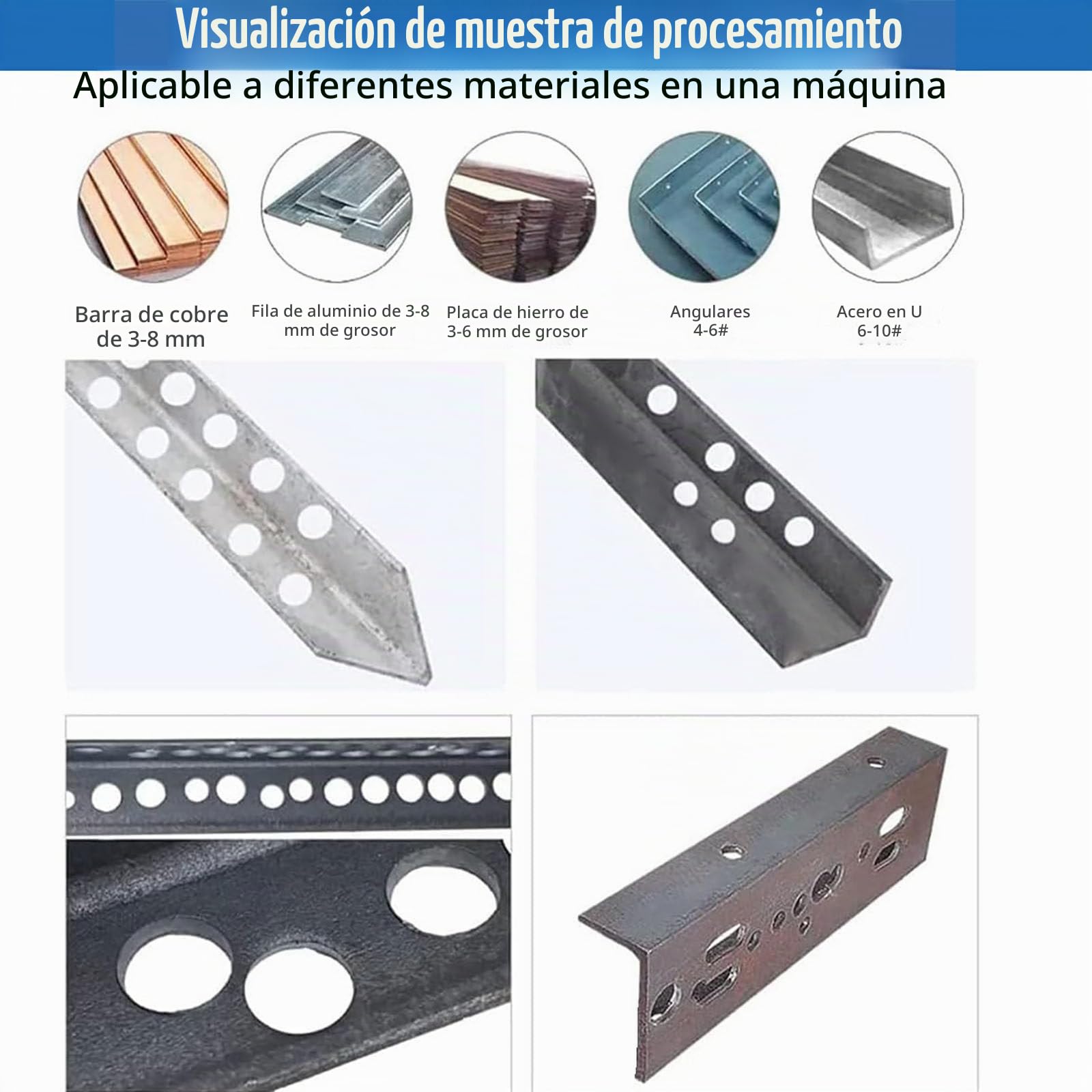 Perforadora HidráUlica de 1500 W, Herramienta de PerforacióN HidráUlica EléCtrica, Perforadora de Agujeros para Placas de Acero, Placas de Acero Angulares, Placas de Hierro,Channel Steel