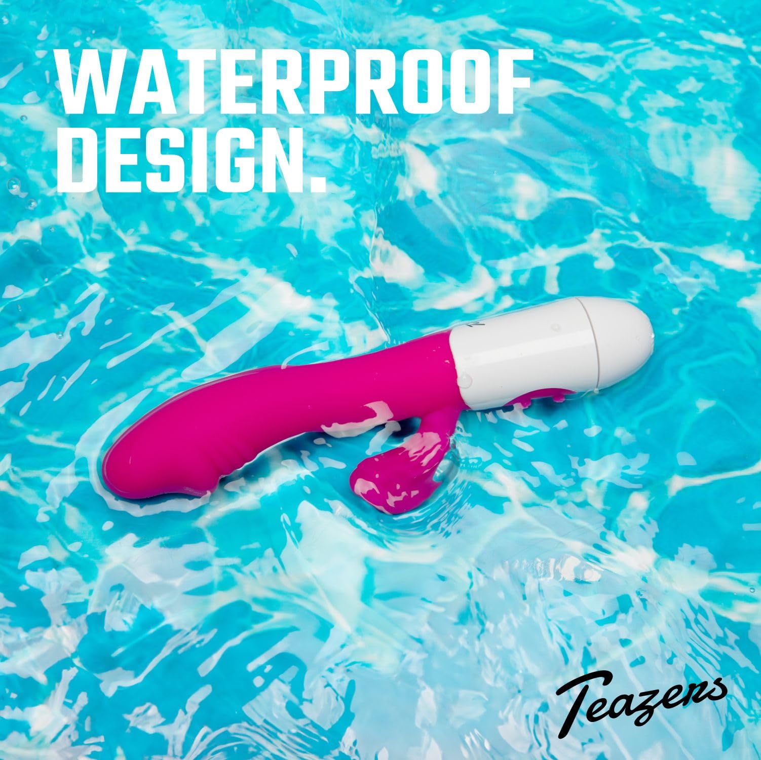 Teazers Realistico Vibratore Rabbit – Vibratore del Punto G e del Clitoride – Vibratore Tarzan per Donna con 10 Impostazioni di Vibrazione – Giocattolo della Donna del Coniglio - Rosa