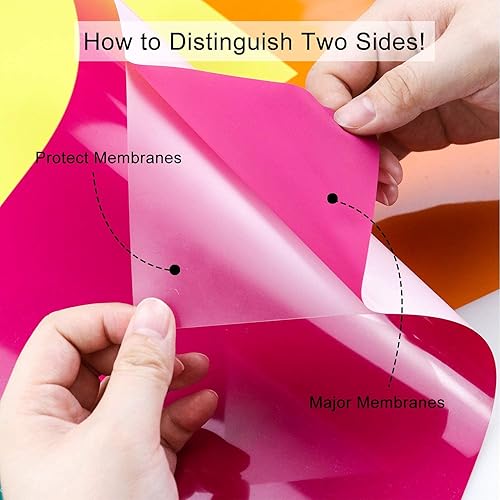 Miniatura 6 de CAREGY Vinilo de transferencia de calor Camaleón HTV de 12 x 12 pulgadas, paquete de 20 unidades de vinilo para planchar con degradado para camisetas