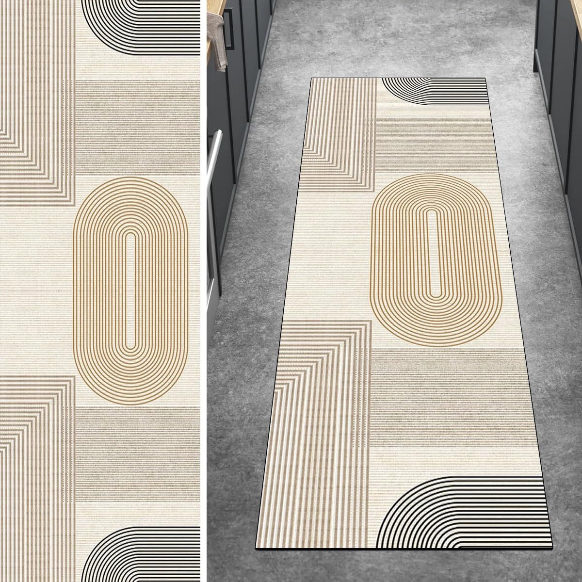 Tapis de couloir moderne antidérapant fini les glissades et les tapis sales