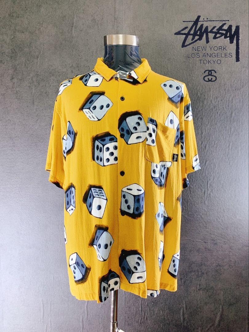 Amazon.co.jp: S T U S S Y DICE PATTERN SHIRT MUSTARD 22SS : おもちゃ