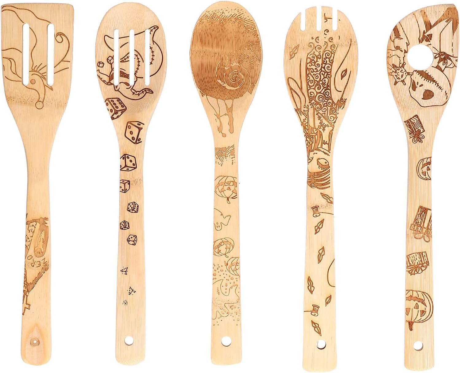 Cookware Spoon Set, Bamboo Bamboo Cooking Utensils Set