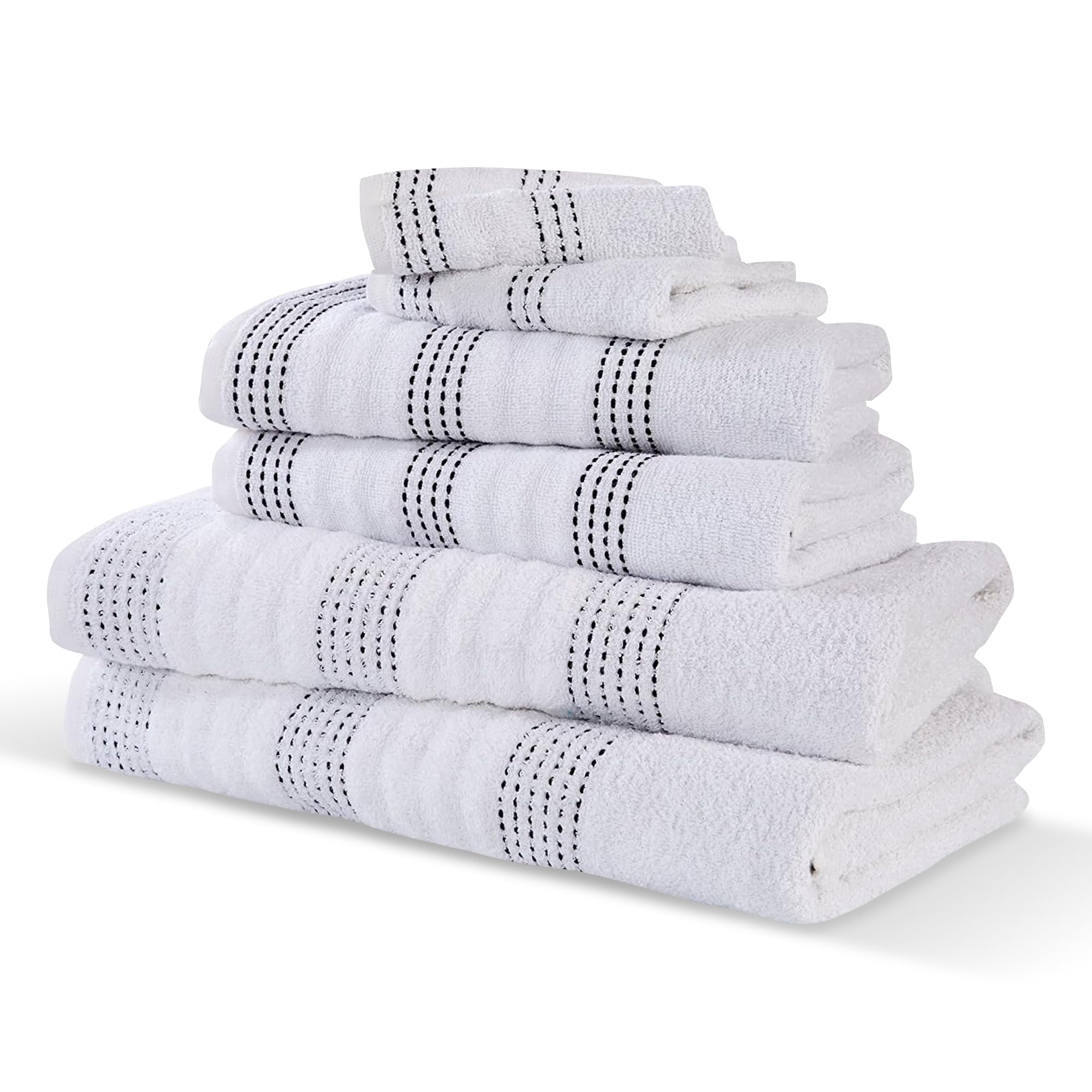 Rapport Home Spa White Pure Cotton Towel Bale Set Of 6
