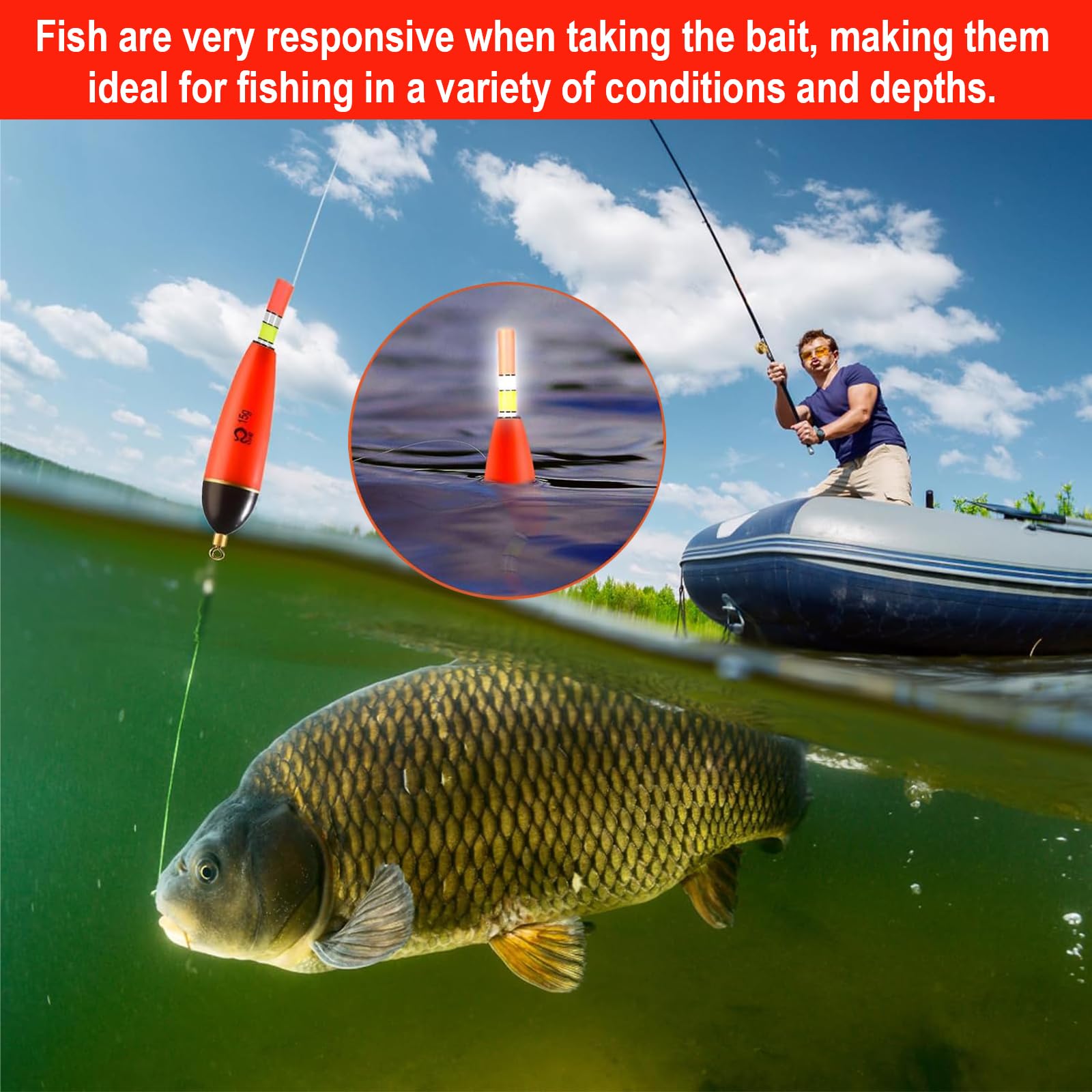 Flotteur De Pêche 10 Pièces En Plastique Durable Flotteurs De Pêche