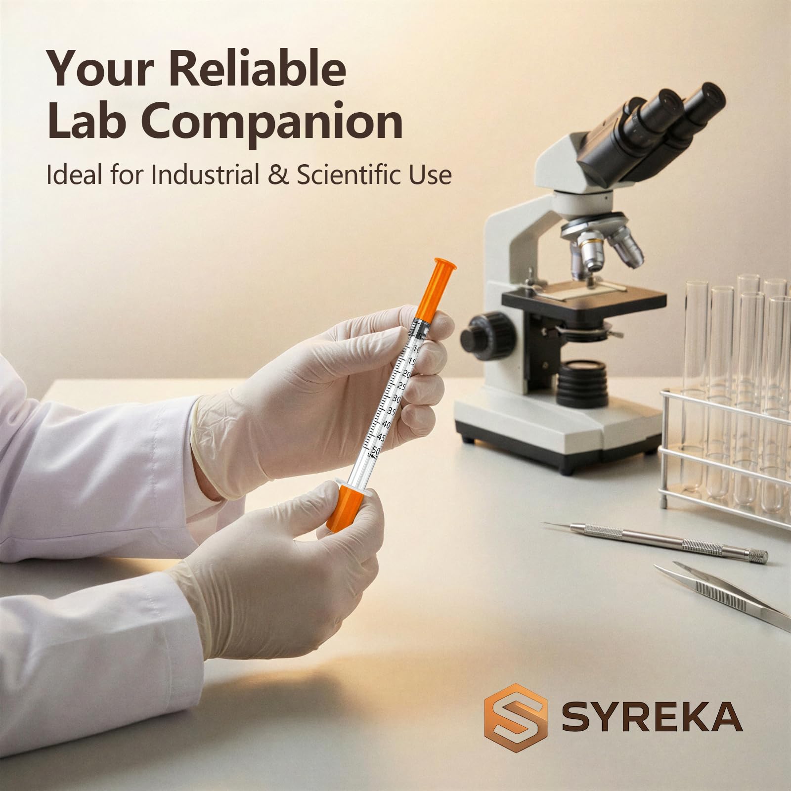 Lab Syringes - 100 Pack 0.5ml 30G -6