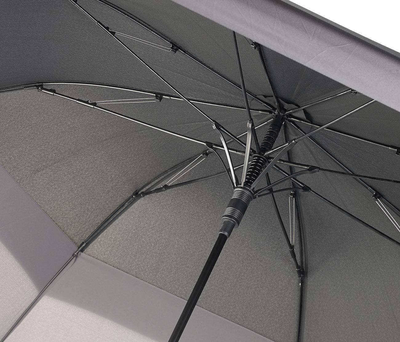 Carlo Milano Regenschirm XXL: 2er-Set Großer XXL-Automatik-Stockschirm, windfest, Ø 130 cm (Regenschirm windfest, groß, Schirm Sturm)
