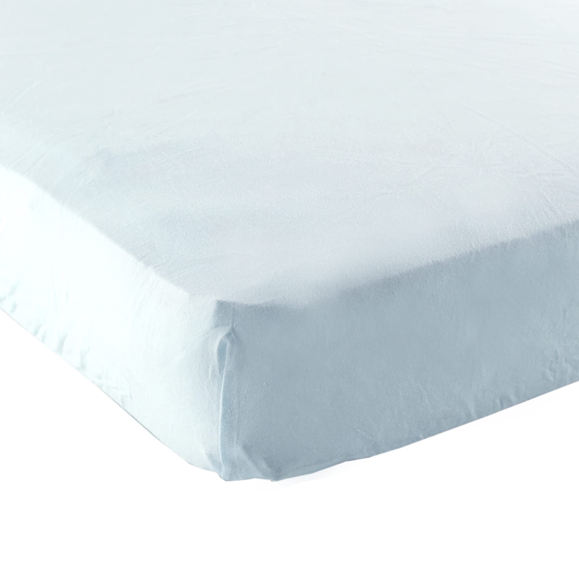Luvable Friends Unisex Baby Fitted Playard Sheet, Blue, One Size