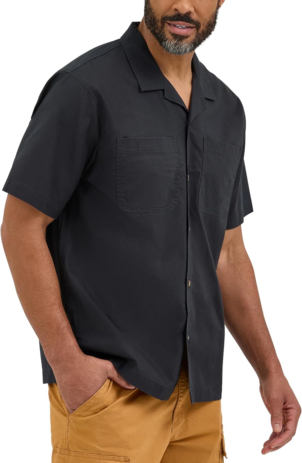 Wrangler Authentics Mens Men's Short Sleeve Camp Shirt