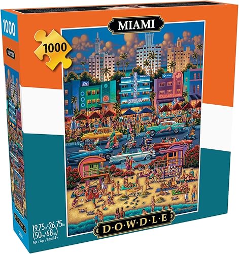 Miniatura 3 de Buffalo Games - Dowdle - Miami - Rompecabezas de 1000 piezas para adultos, rompecabezas desafiante perfecto para noches de juego - Tamaño terminado