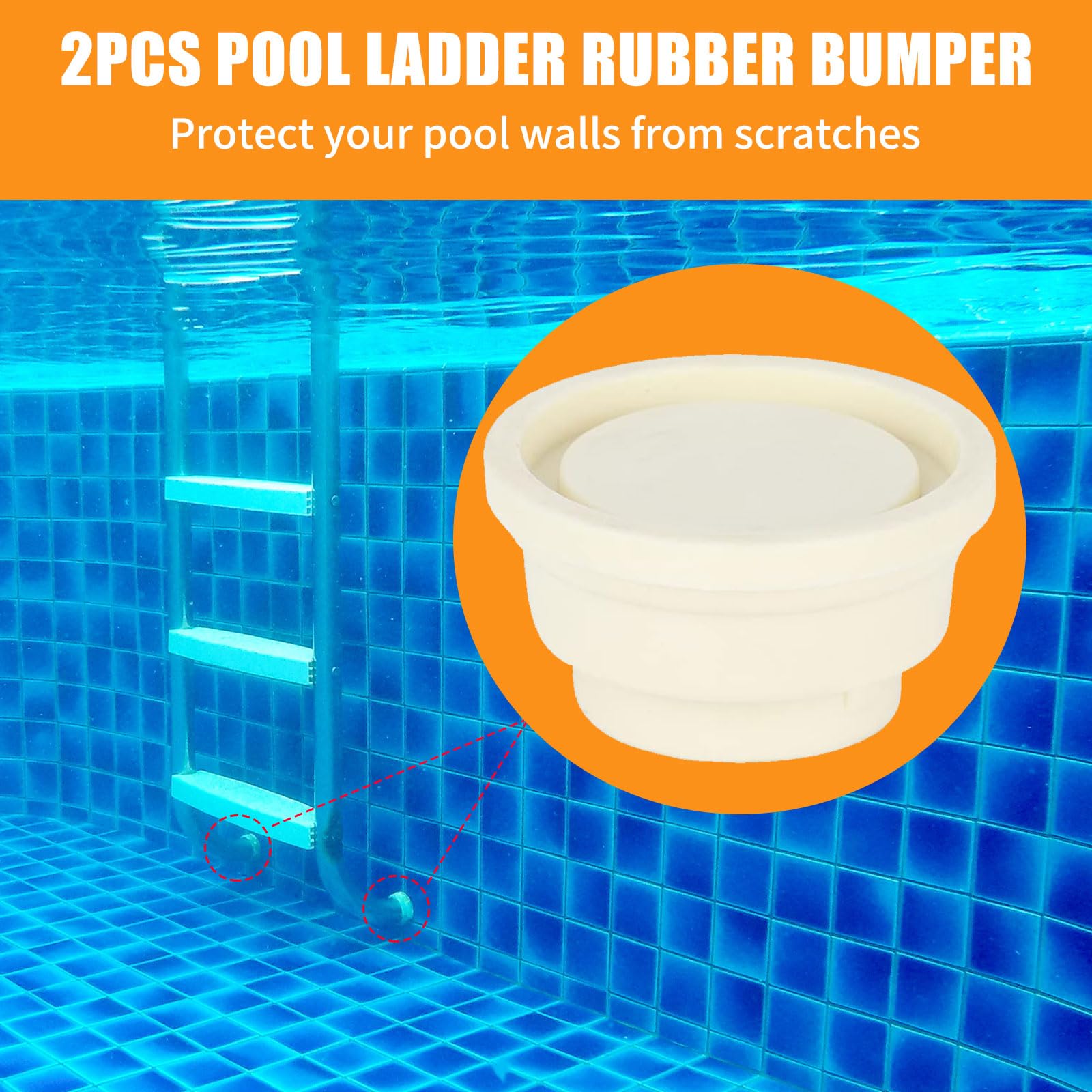 Fixation Escalier Piscine Boucles D'Échelle De Piscine Tomotato - 2 Pièces En Plastique ABS Pour Fixation - Accessoire Échelle Piscine Accessoire Piscine Pratique