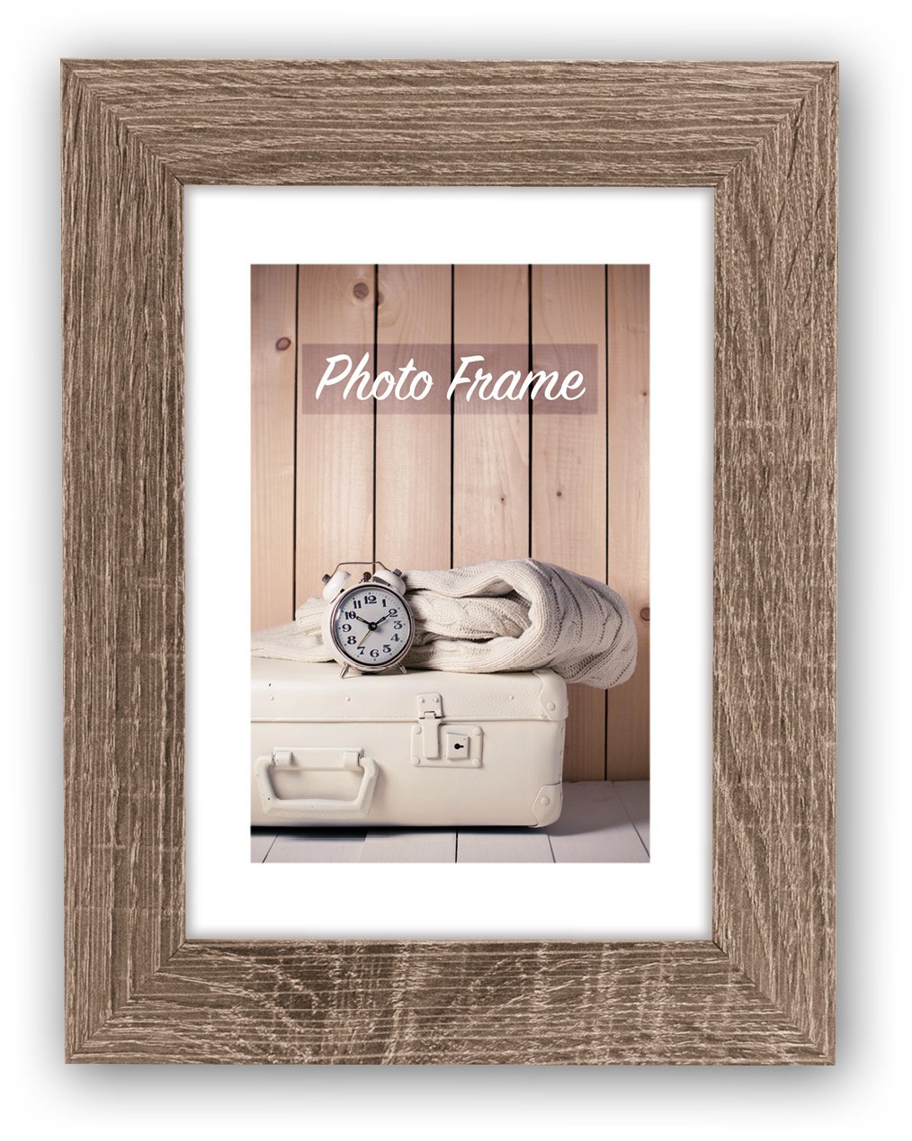 Zep Nelson 5 Photo Frame, Wood, Brown, 44.5 x 1.9 x 64.5 cm