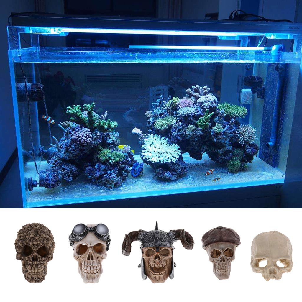 Perfk Ien Höhle Totenkopf Terrarium Aquarium Tank Dekoration, Typ 1
