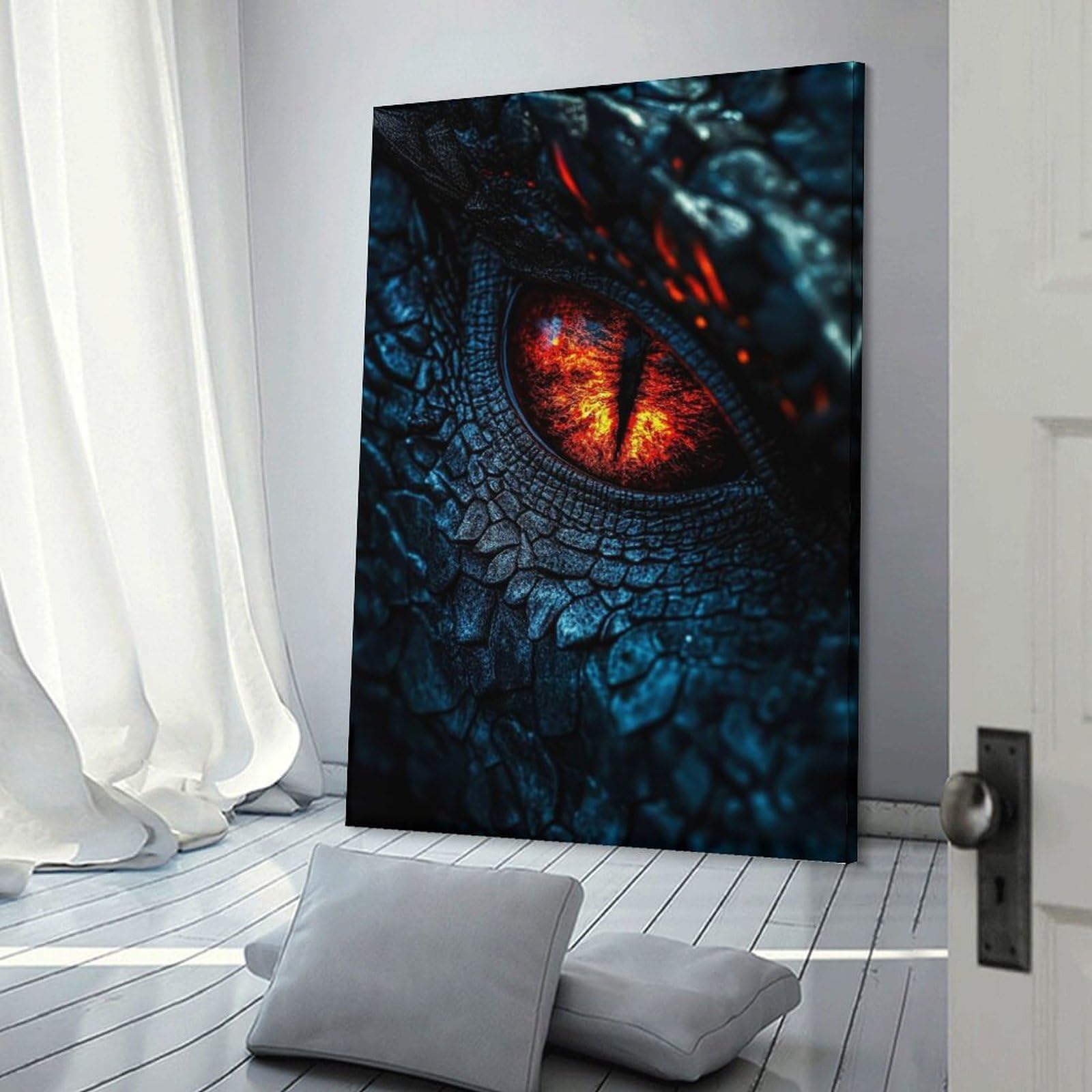 Dragon Eye Close-Up Room Decor Wall Art 08x12inch(20x30cm), for Bedroom Walls, Guest Spaces Or Lounges, An Easy Wall Refresh for Bedrooms