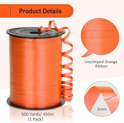 Miniatura 16 de Cinta rizadora morada – Cinta rizadora metálica brillante de 500 yardas para envolver regalos, globos, Halloween y fiestas de cumpleaños Cinta morada